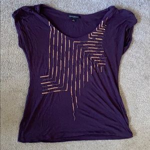 Stylish purple top - banana republic - small